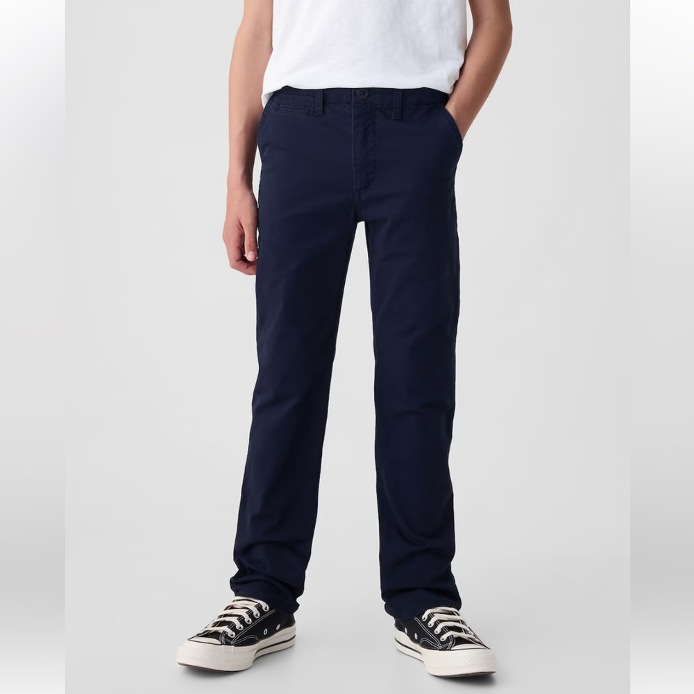 NWT Kids Navy Uniform Lived-In Khakis, 5